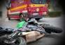 Trafic blocat pe DN 76, la ieșirea din Răbăgani. Pasageră rănită într-un accident de motocicletă, a intervenit elicopterul SMURD